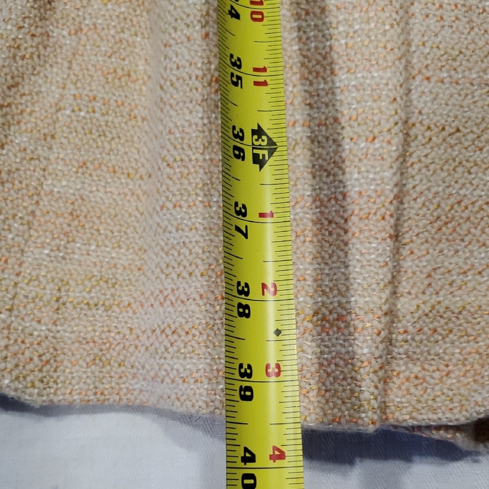 Elegant Sleeveless Beige Midi Tweed Dress Size M - Picture 11 of 13